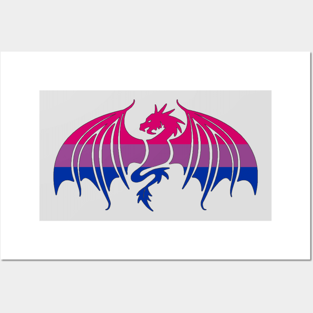 Bisexual Pride Dragon Wall Art by EmrysMartigan